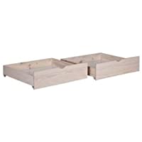 Venprodin Juego de 2 Cajones-Pack Cajones para Litera Color Blanco Lavado 95x24x86cm